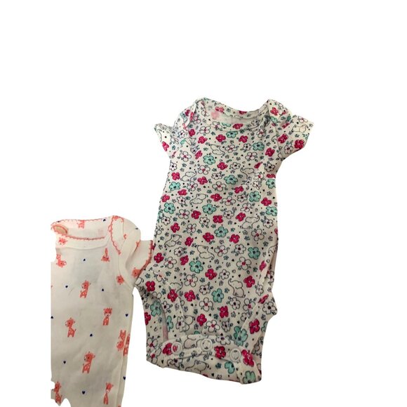 4 piece lot Girls Infant Baby Size Preemie pants 1 pece footed sleeper Bodysuit - Picture 5 of 6